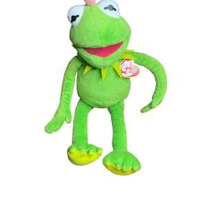 Ty Disney Kermit The Frog Plush 16" Stuffed Animal Muppets Beanie Buddies w/ Tag